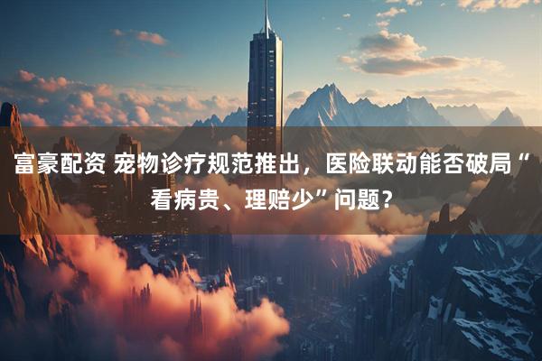 富豪配资 宠物诊疗规范推出，医险联动能否破局“看病贵、理赔少”问题？