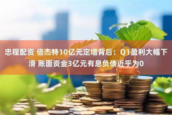 忠程配资 倍杰特10亿元定增背后：Q1盈利大幅下滑 账面资金3亿元有息负债近乎为0