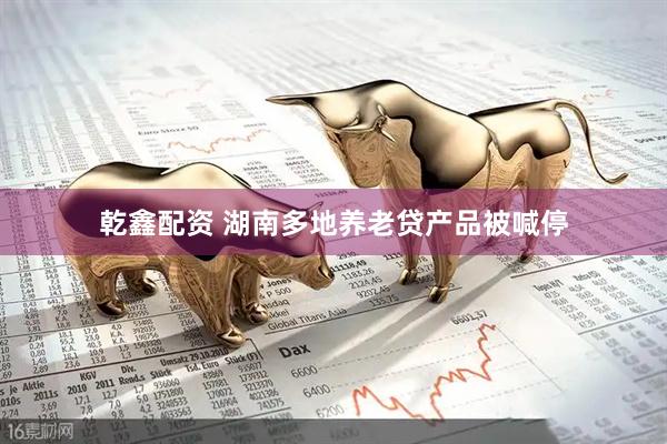 乾鑫配资 湖南多地养老贷产品被喊停