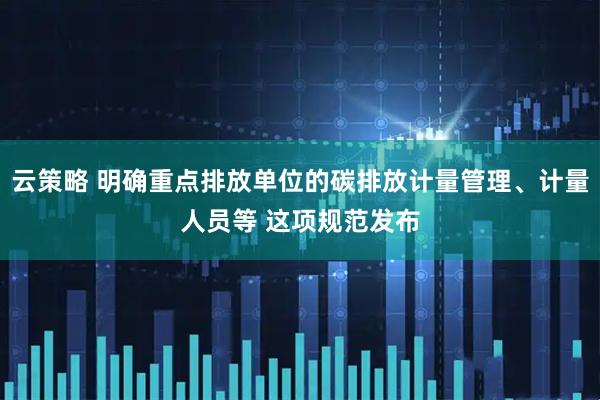 云策略 明确重点排放单位的碳排放计量管理、计量人员等 这项规范发布